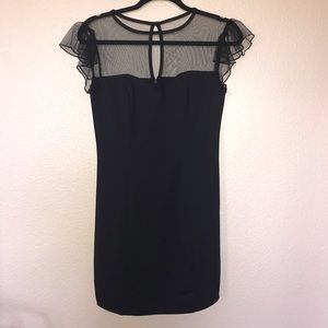 Black Cocktail Form Fitted Dress